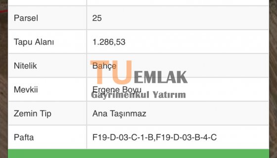 TEKİRDAG ERGENE ESENLERDE SATILIK TEP TAPULU TARLA 1286 M2
